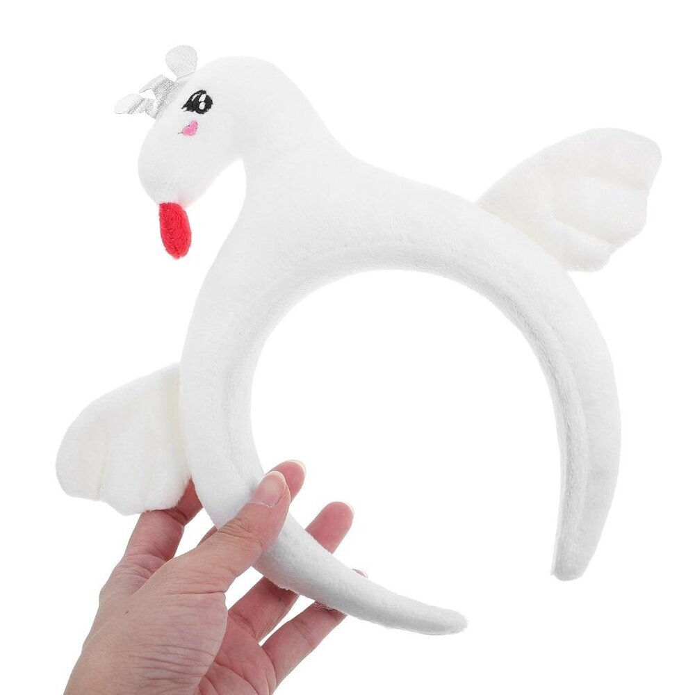 Cute Swan Headband Plush Animal Hair Accessory for Costumes Cosplay Halloween - Picture 7 of 9